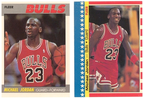 1987-88 Fleer Basketball Complete Set (132) Including Sticker Set (11)